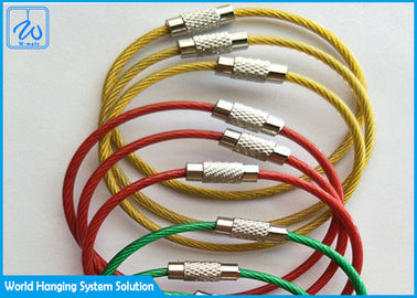 Resistencia da alta temperatura coloreada del lazo de la cuerda de alambre, exposición que enumera el lazo revestido de la cuerda del metal