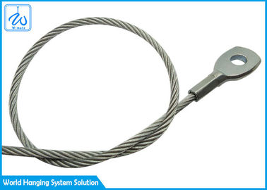 Cuerda de alambre de alta resistencia de acero inoxidable del cable 4m m de la seguridad del resorte tensor de la fuerza con el terminal del ojo