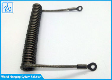 Prevenga la cuerda de alambre revestida plástica de acero inoxidable del cable de la seguridad del resorte tensor de la pérdida
