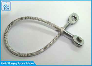 llaveros revestidos de nylon inoxidables del cable del llavero de la cuerda de alambre de acero 1x7