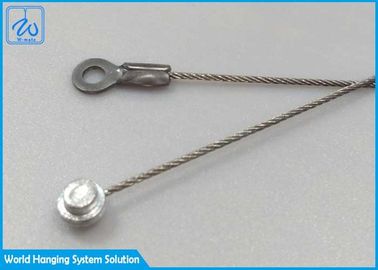 Acollador galvanizado de la cuerda de alambre con la colocación de extremo del ojeteador para la luz de techo colgante