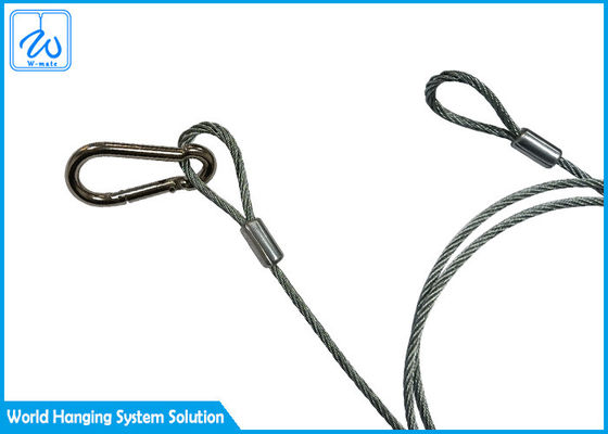 la cuerda de alambre de acero 7*7 de 2m m Lanyard Safety Cable For Led equipara bombillas
