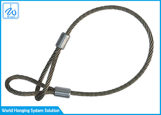 316 hondas de lazo de la cuerda de alambre de 3m m/cables inoxidables de la seguridad para la luz llevada del par