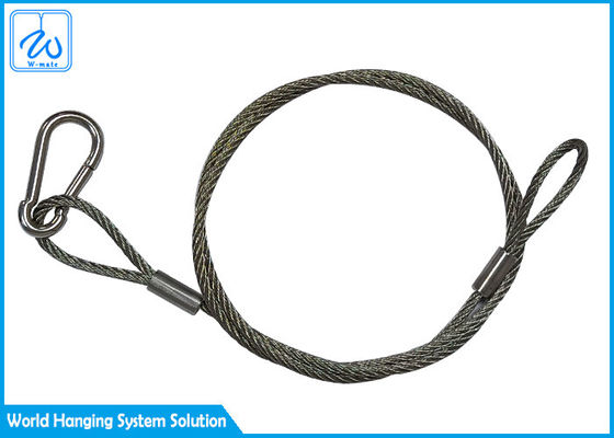 Cable de acero inoxidable galvanizado de la seguridad de la honda de la cuerda de alambre de 3m m para las lámparas