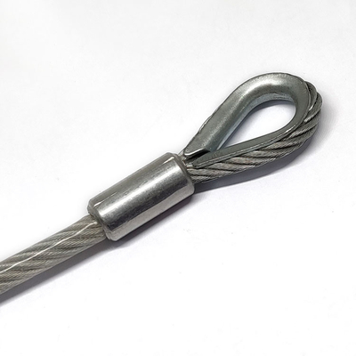 El acero inoxidable del uso al aire libre cubrió la correa Lanyard Kit With Hook End del PVC