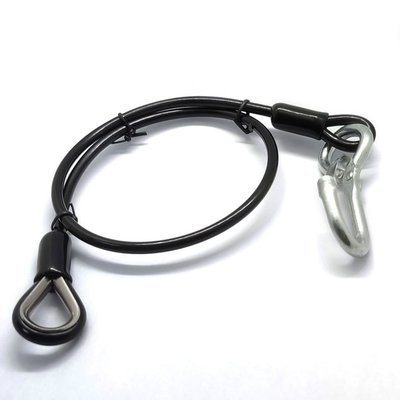 Gancho revestido de acero inoxidable galvanizado de la ejecución de la PU del cable de alambre