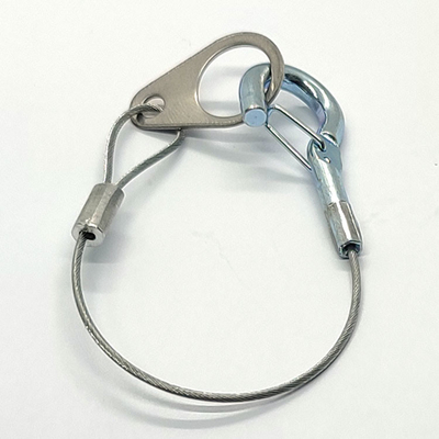 piel de Lanyard Safety Belt With Plastic de la cuerda de alambre inoxidable de 1.2m m