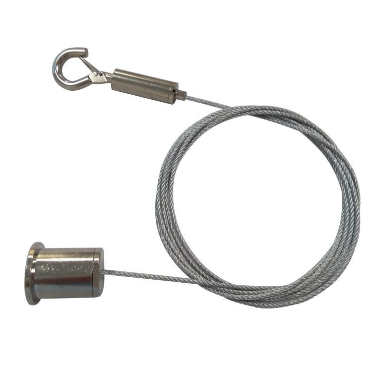 Kit de suspensión de cables Sistema de agarre de gancho de cable de metal montado en el techo para paneles amortiguadores de sonido