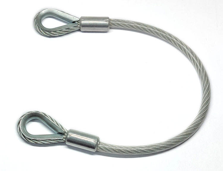 Fabrica Venta directa de cuerda de alambre de acero cuerda de alambre de acero de acero 3 mm con lazos