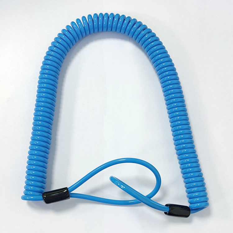 El espiral elástico del cordón arrolló la herramienta Lanyard With Plastic Sleeves del cable de alambre