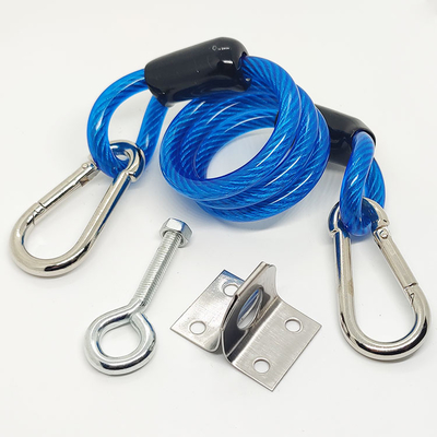 Perno galvanizado capa de alta resistencia de Lanyard Sling For Automobile Door de la primavera del cable del vinilo
