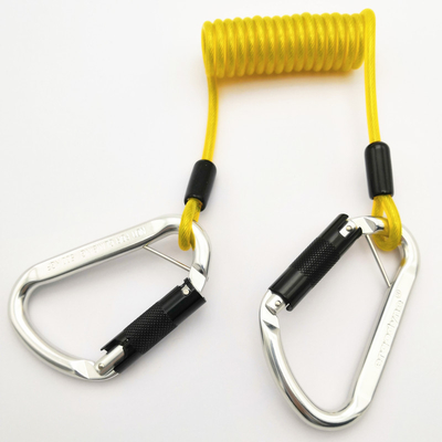 Acollador en espiral de acero de la herramienta de la primavera revestida plástica retractable ajustable profesional de la seguridad