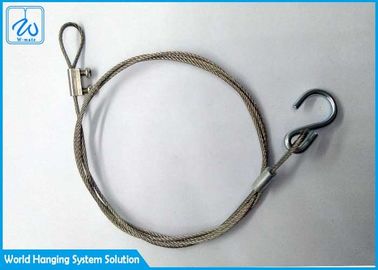 El cable de la seguridad del final y del gancho del lazo de la cuerda de alambre Sus304 para el techo llevado abajo se enciende