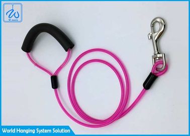 Del lazo correos de encargo del rosa de Flexi del cuello de perro hacia fuera para el animal doméstico, cable del corredor del perro