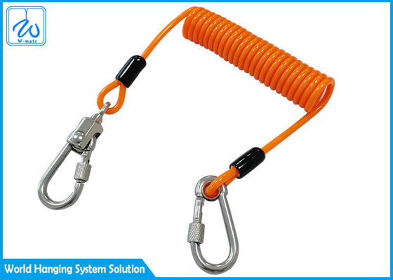 acollador de acero de la primavera de la correa de la seguridad de la PU 7x19 del 100cm