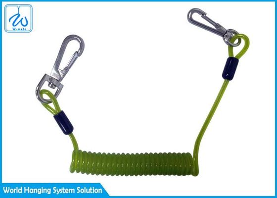 Elástico de acero retractable de la PU de Lanyard With Plastic de la bobina de cable de la seguridad por encargo