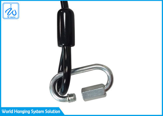 Seguridad Lanyard For Fall Protection de Lanyard Nylon Coated Wire Rope de la bobina