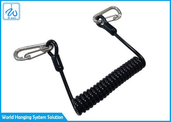 Clip Lanyard With Carabin de la seguridad de la herramienta del muelle en espiral
