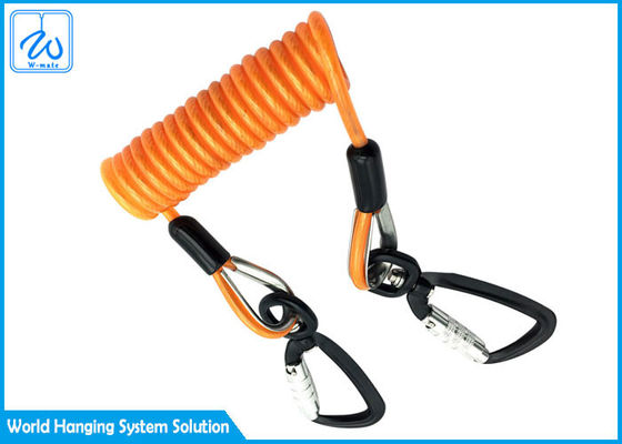 Acero retractable de Lanyard Fishing Coiled Lanyard /Stainless de la bobina del alambre de la herramienta dentro de la correa del cable de extensión de la cuerda