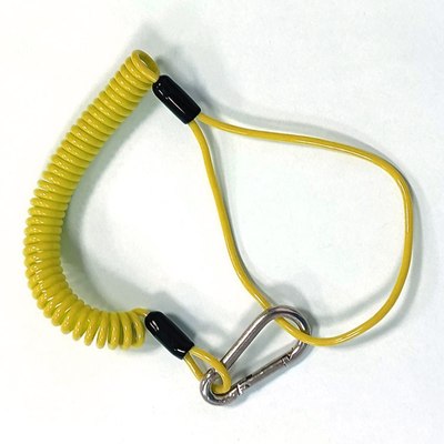 El recubrimiento plástico de la primavera de encargo arrolló la seguridad Lanyard For Fall Protection del alambre