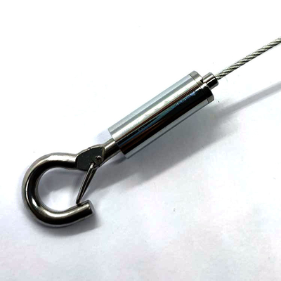Electro de acero inoxidable a una cara que galvaniza la abrazadera de cuerda de alambre del clip de solo cable Din741